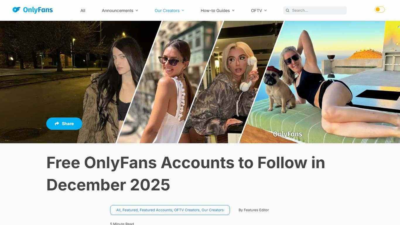 Free OnlyFans Accounts to Follow in October 2025