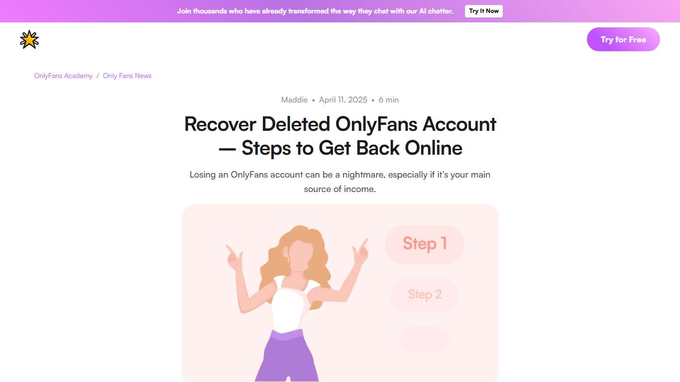 Recover Deleted OnlyFans Account – Steps to Get Back Online